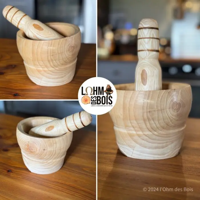 Mortier_pilon en bois tourné