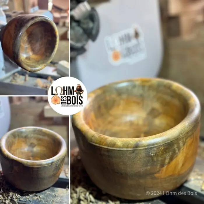 Saladier en bois tourné